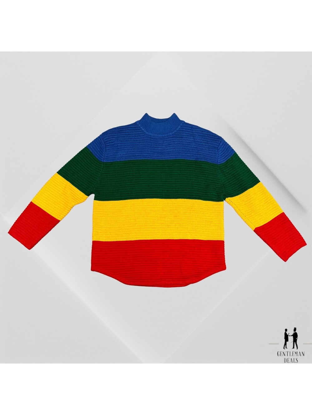 UNIF Womens Sweater XS Rainbow Pullover Turtleneck Chunky Knit Ribbed Crayola